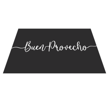 Placemat met tekst elegante voedsel affirmatie - TenStickers