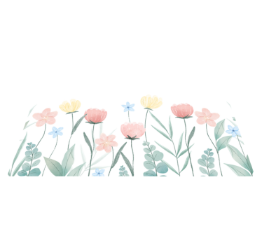 Originele placemat bloemrijk kleurrijk arrangement - TenStickers