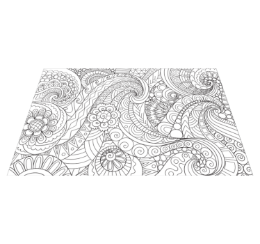Placemat met ingewikkelde lijnpatronen - TenStickers