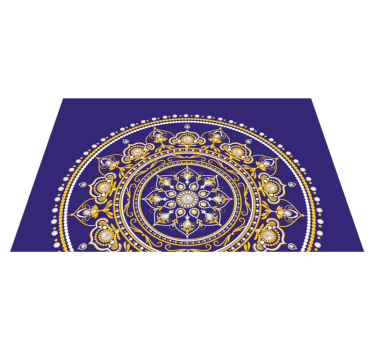 Originele placemat intricate gouden mandala - TenStickers