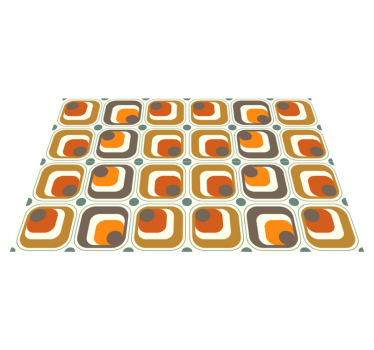 Moderne placemat retro patroon vierkanten - TenStickers