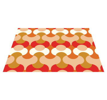 Moderne placemat met levendige geometrische motieven - TenStickers