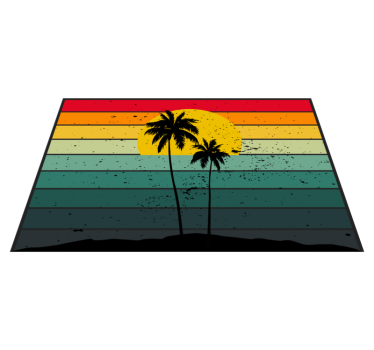 Originele placemat tropisch zonsondergang landschap - TenStickers