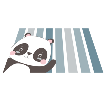 Kinder placemat panda karakterontwerp - TenStickers