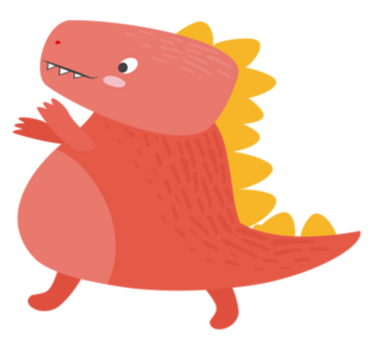 Kinder placemat schattig dinosaurussymbool - TenStickers
