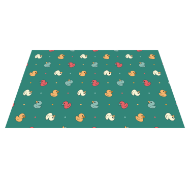 Kinder placemat kleurrijk eendjespatroon - TenStickers