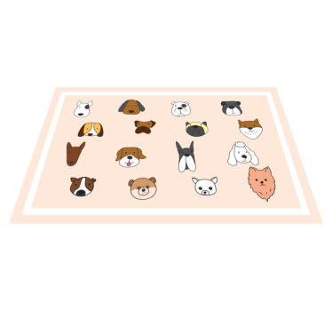 Kinder placemat dierengezichten collectie - TenStickers