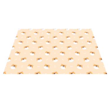Kinder placemat vrolijke hondengezichten - TenStickers