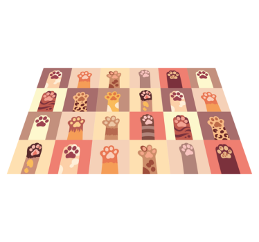 Originele placemat met pootafdrukmotief - TenStickers