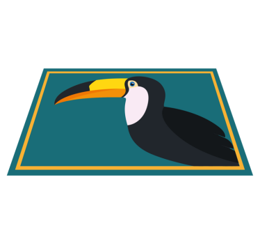 Originele placemat met gestileerd toekan hoofd - TenStickers