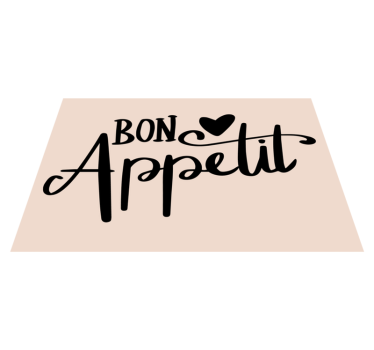 Placemat met tekst bon appetit quote - TenStickers