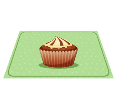 Originele placemat cupcake afbeelding - TenStickers
