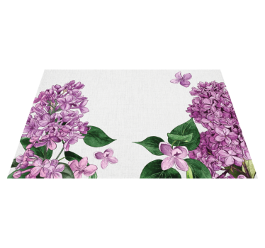 Originele placemat lila bloemenpatroon - TenStickers