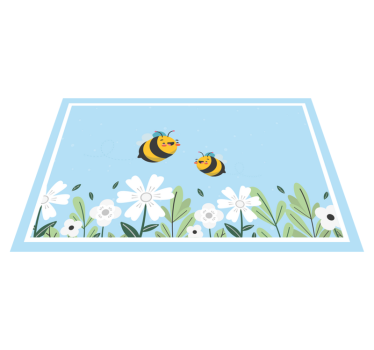 Kinder placemat vrolijke bijen vliegen - TenStickers