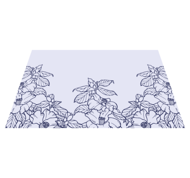 Originele placemat met bloemenrandpatroon - TenStickers