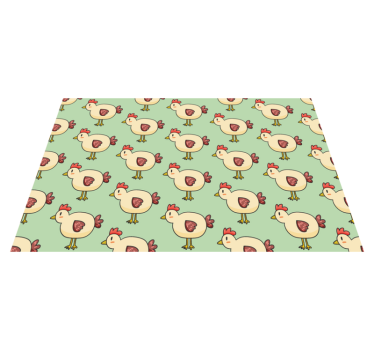 Kinder placemat charmante kippen herhalingen - TenStickers