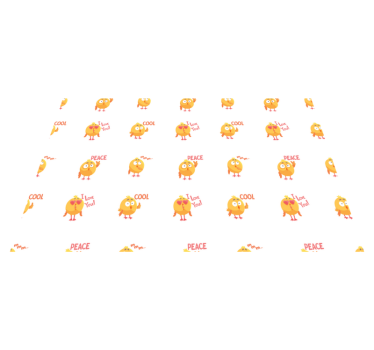Kinder placemat schattige kuikenmotieven - TenStickers