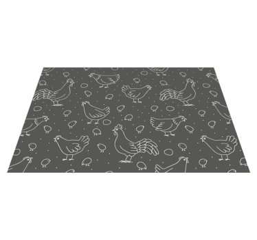Originele placemat charmante hennen kom - TenStickers