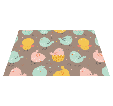 Kinder placemat met levendige vogelmotieven - TenStickers