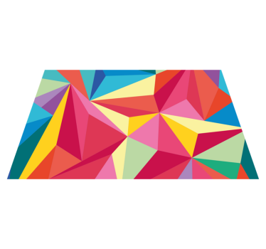 Originele placemat geometrische kleurencompositie - TenStickers