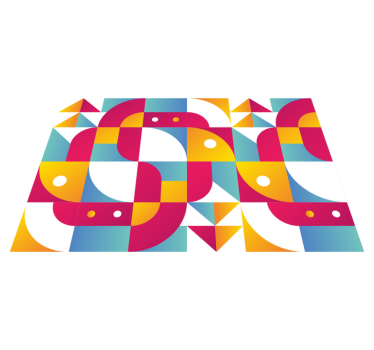 Moderne placemat met gedurfde geometrische patronen - TenStickers