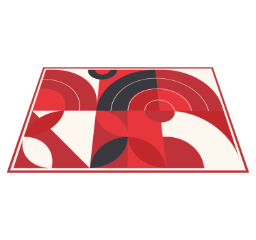 Moderne placemat met levendige geometrische vormen - TenStickers