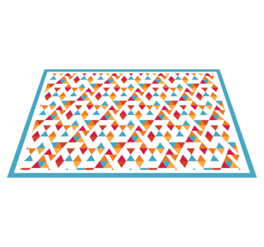 Originele placemat levendige geometrische indeling - TenStickers