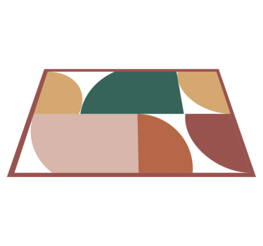 Moderne placemat geometrische kleursegmenten - TenStickers