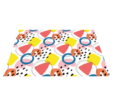 Moderne placemat met levendige geometrische elementen - TenStickers