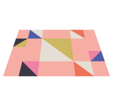 Moderne placemat geometrische kleursecties - TenStickers