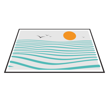 Moderne placemat met stijlvol golvenontwerp - TenStickers