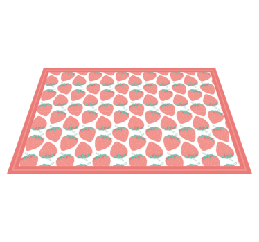 Originele placemat met aardbeienpatroon - TenStickers