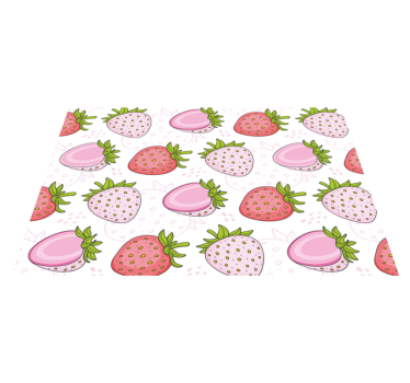 Originele placemat met roze aardbeienpatroon - TenStickers
