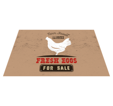 Originele placemat verse boerderijkip - TenStickers