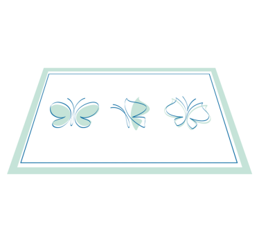 Originele placemat met elegante vlindermotieven - TenStickers