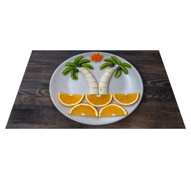 Originele placemat tropisch fruit arrangement - TenStickers