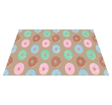 Originele placemat met levendig donutmotief - TenStickers