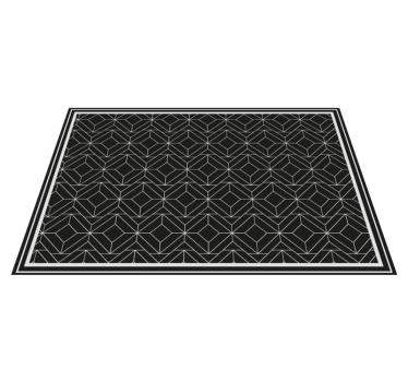 Moderne placemat geometrisch zwart oppervlak - TenStickers