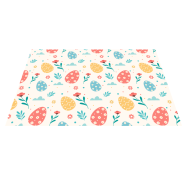 Kinder placemat kleurrijk eipatroon - TenStickers