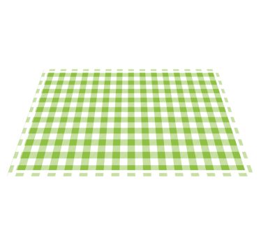 Placemat groen geruit patroon - TenStickers