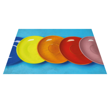 Moderne placemat kleurrijke ronde schotels - TenStickers
