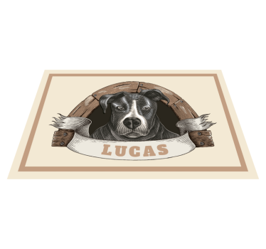 Rechthoekige placemats Hond in een gelijkspel - TenStickers