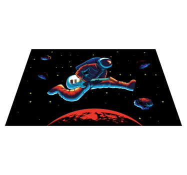 Originele placemat astronaut met gitaar - TenStickers