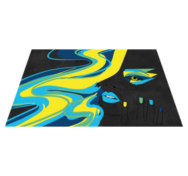 Originele placemat bold face art - TenStickers