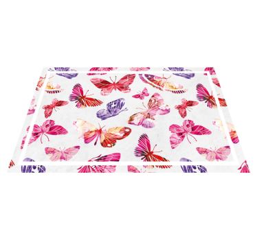 Originele placemat kleurrijke vlinderarrangementen - TenStickers