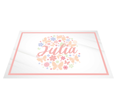 Originele placemats Cirkel van vlinders met naam - TenStickers