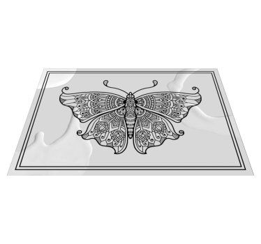 Originele placemat ingewikkeld vlinderpatroon - TenStickers
