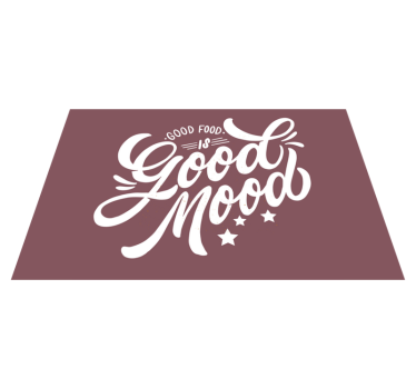 Placemat met tekst goede eten sfeer - TenStickers