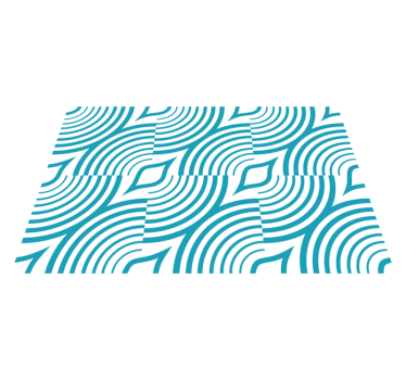 Gebogen golfpatroon moderne placemat - TenStickers