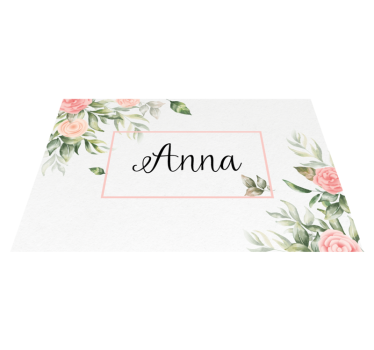 Rechthoekige placemats Sier mooie bloemen - TenStickers